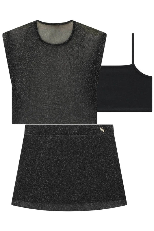 Olivia Black Skirt Set