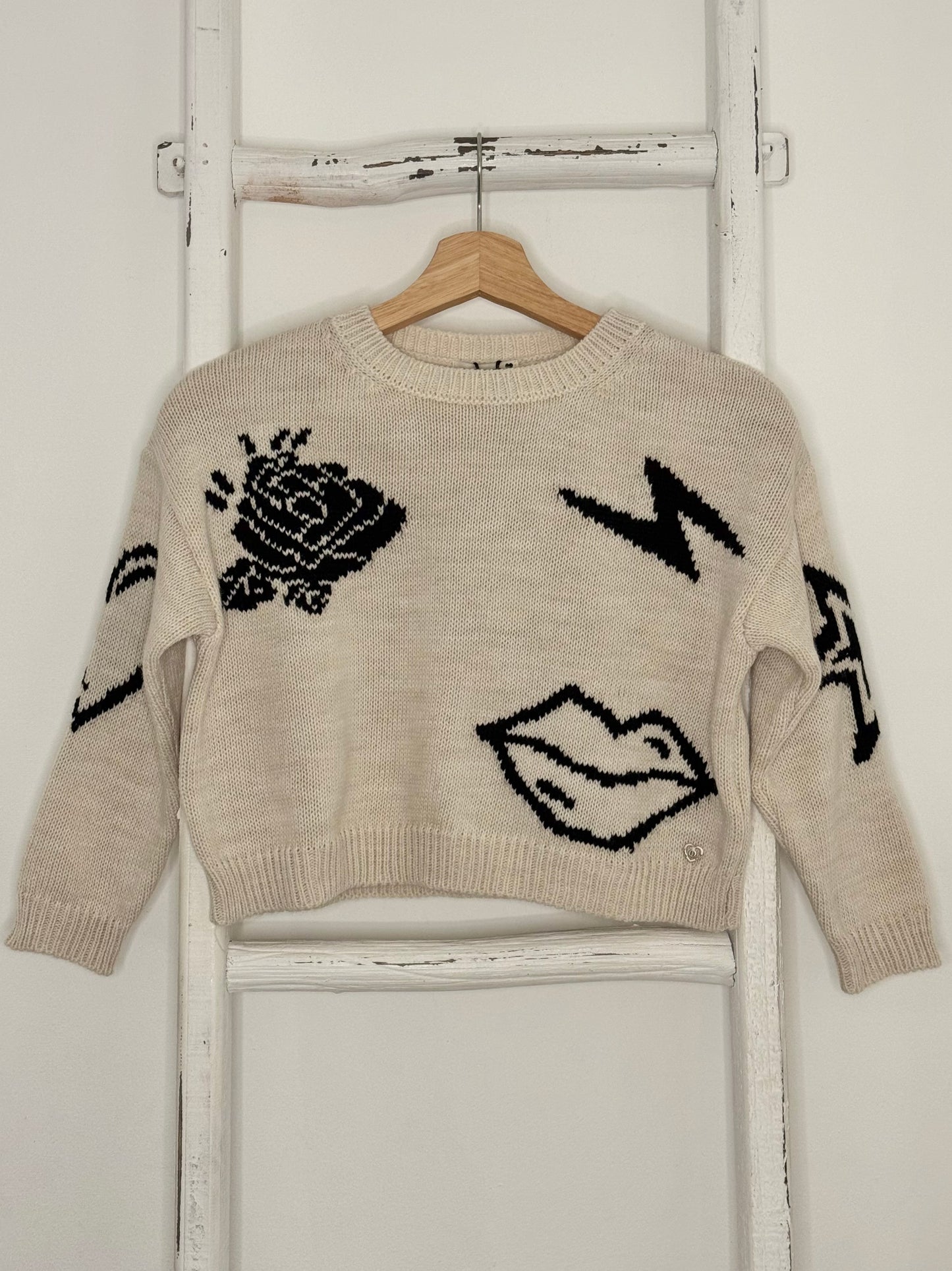 “Emoji” Beige Sweater