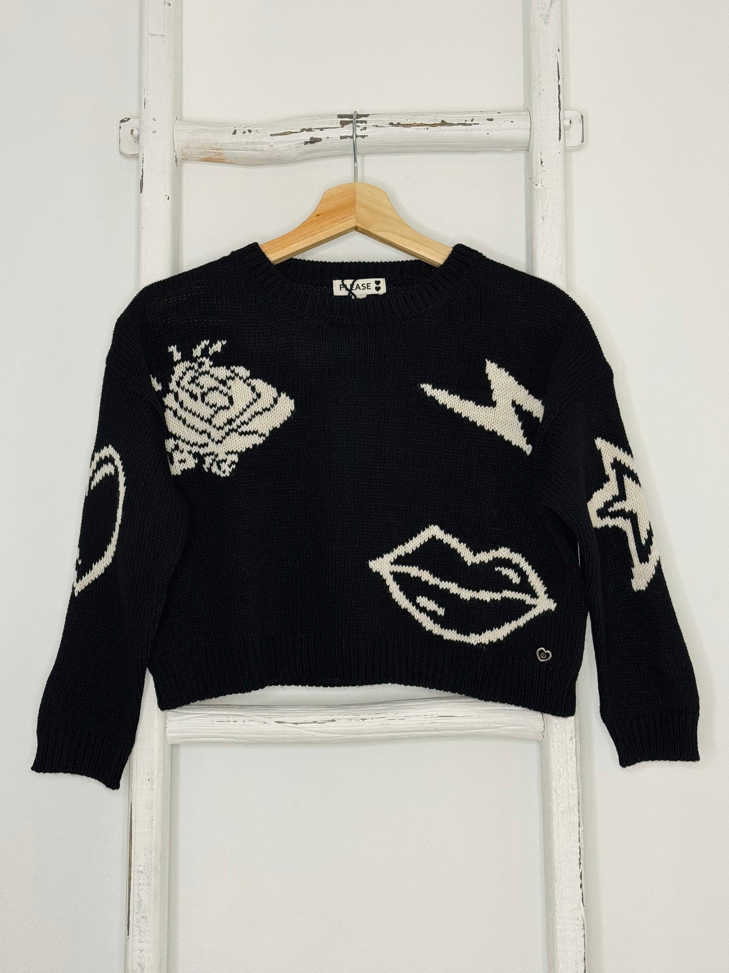 “Emoji” Black Sweater