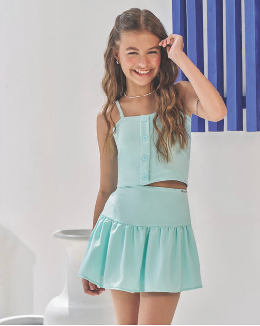 Turquoise Skort Set
