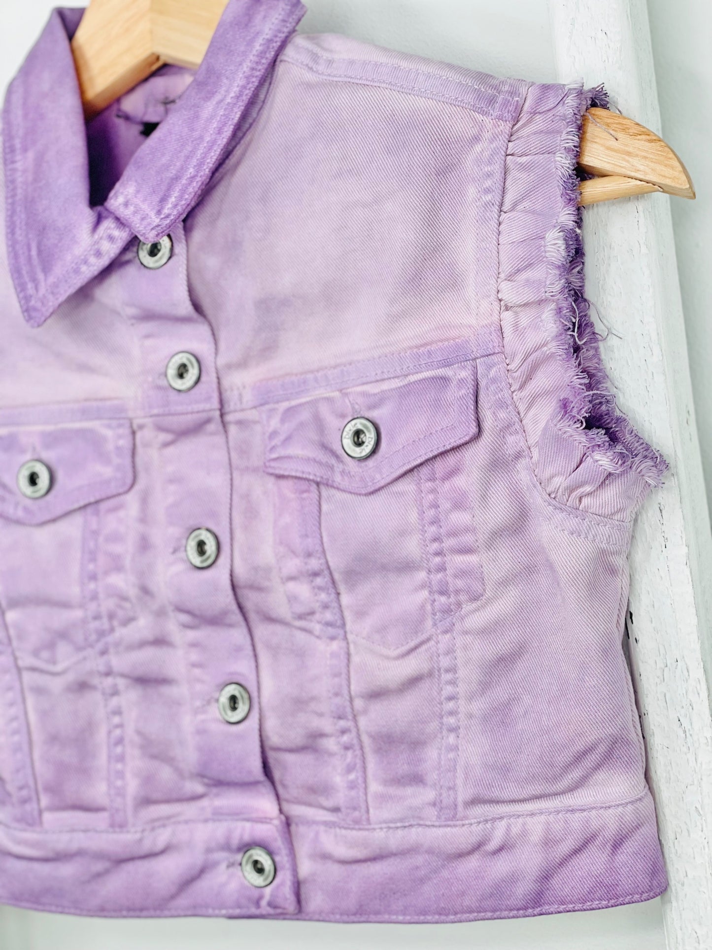 Lilac Denim Vest