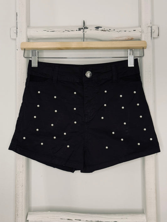 Black Cutout with Pearl Shorts