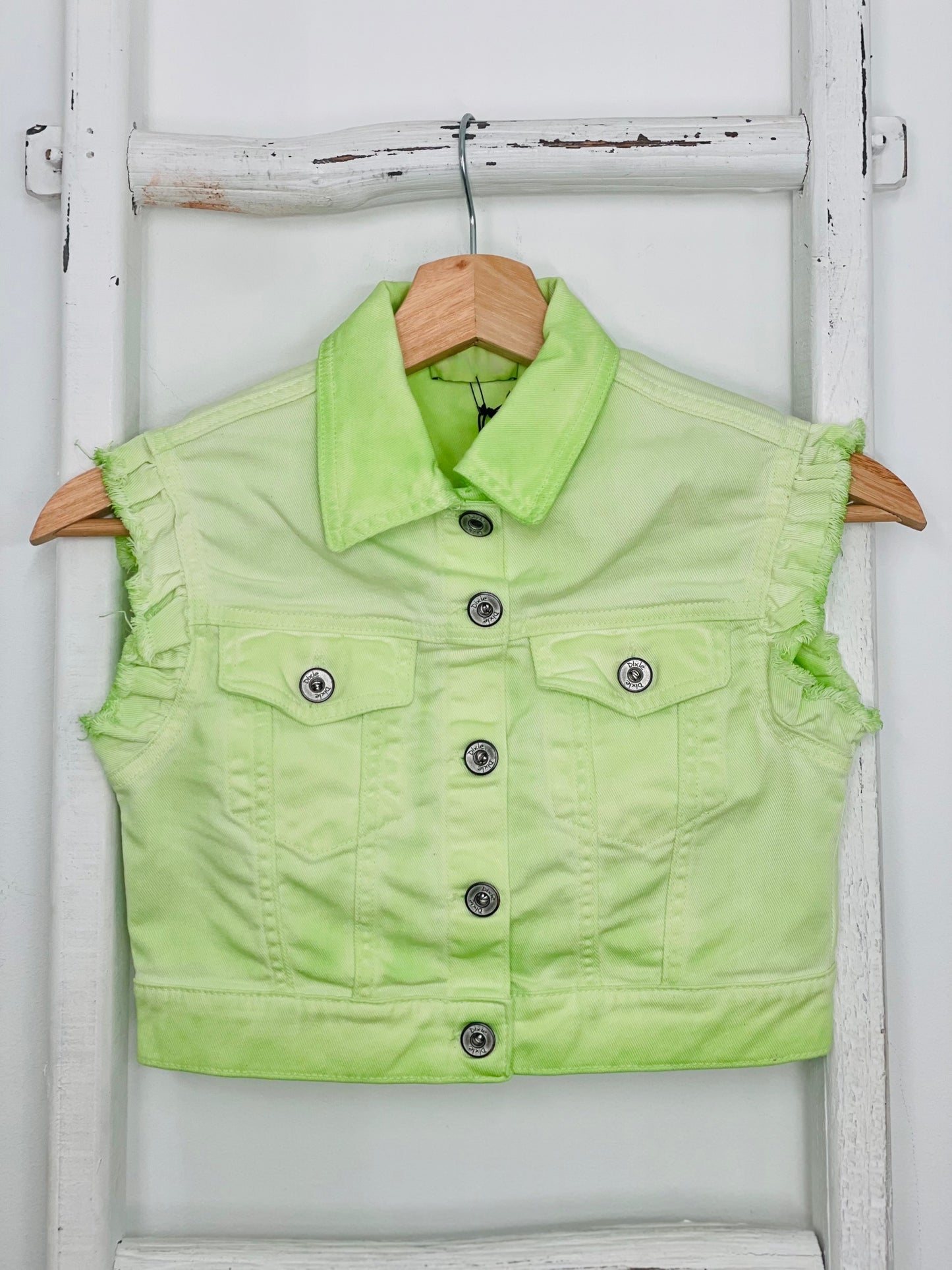 Green Denim Vest