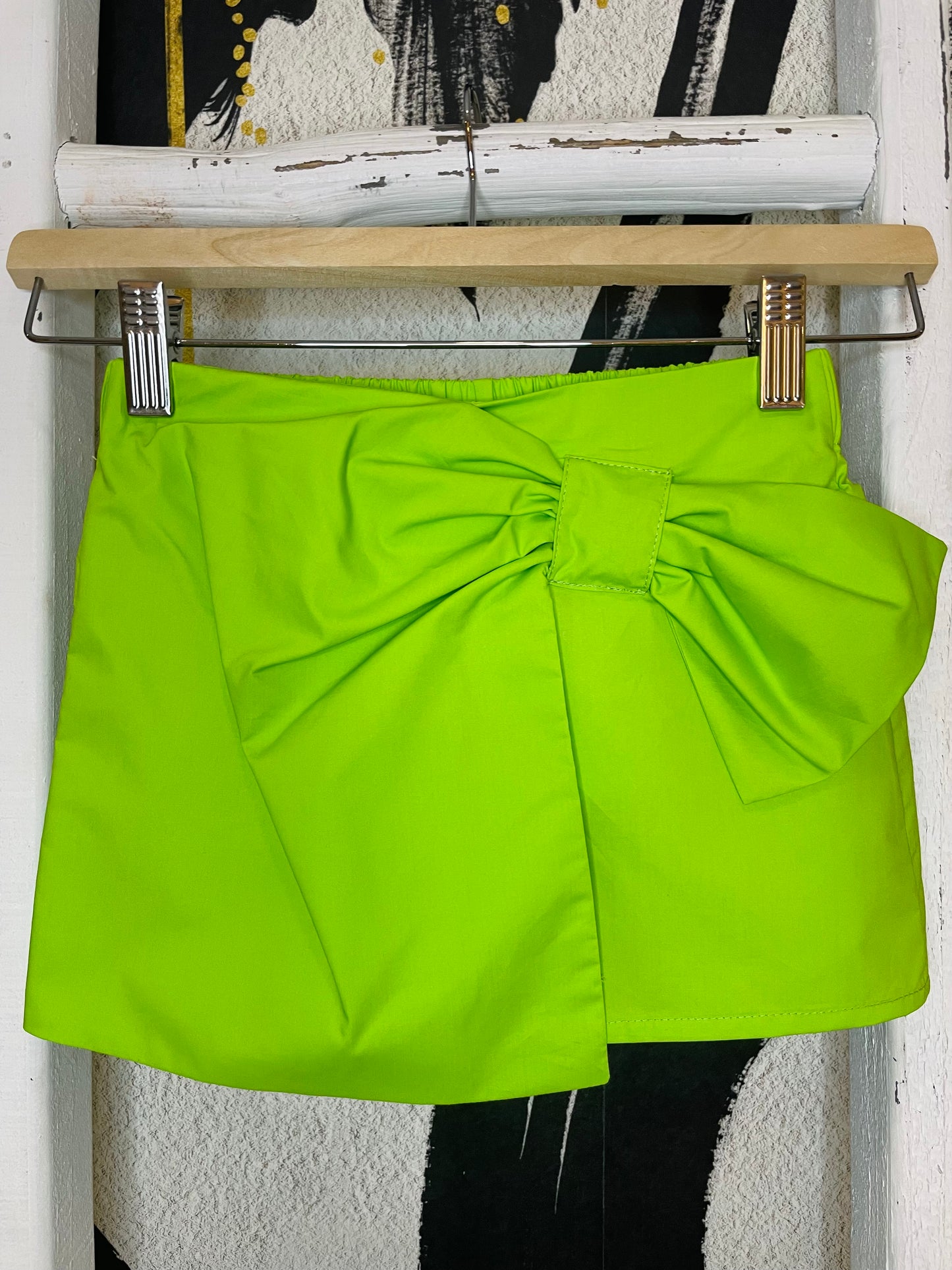 Neon Green Bow Skort