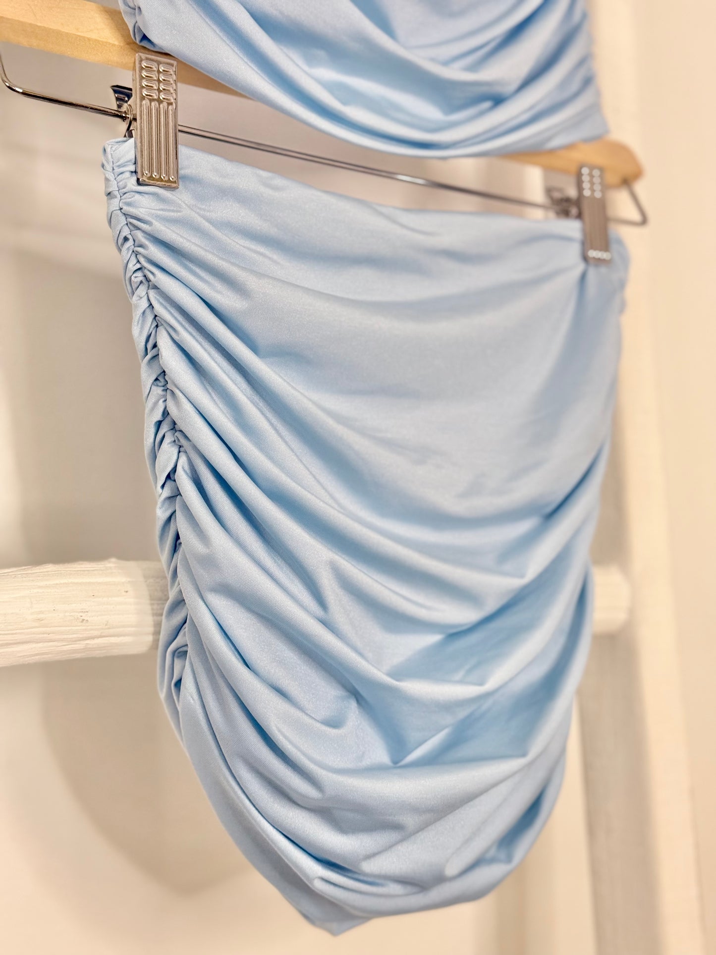 Light Blue Tube Skirt Set