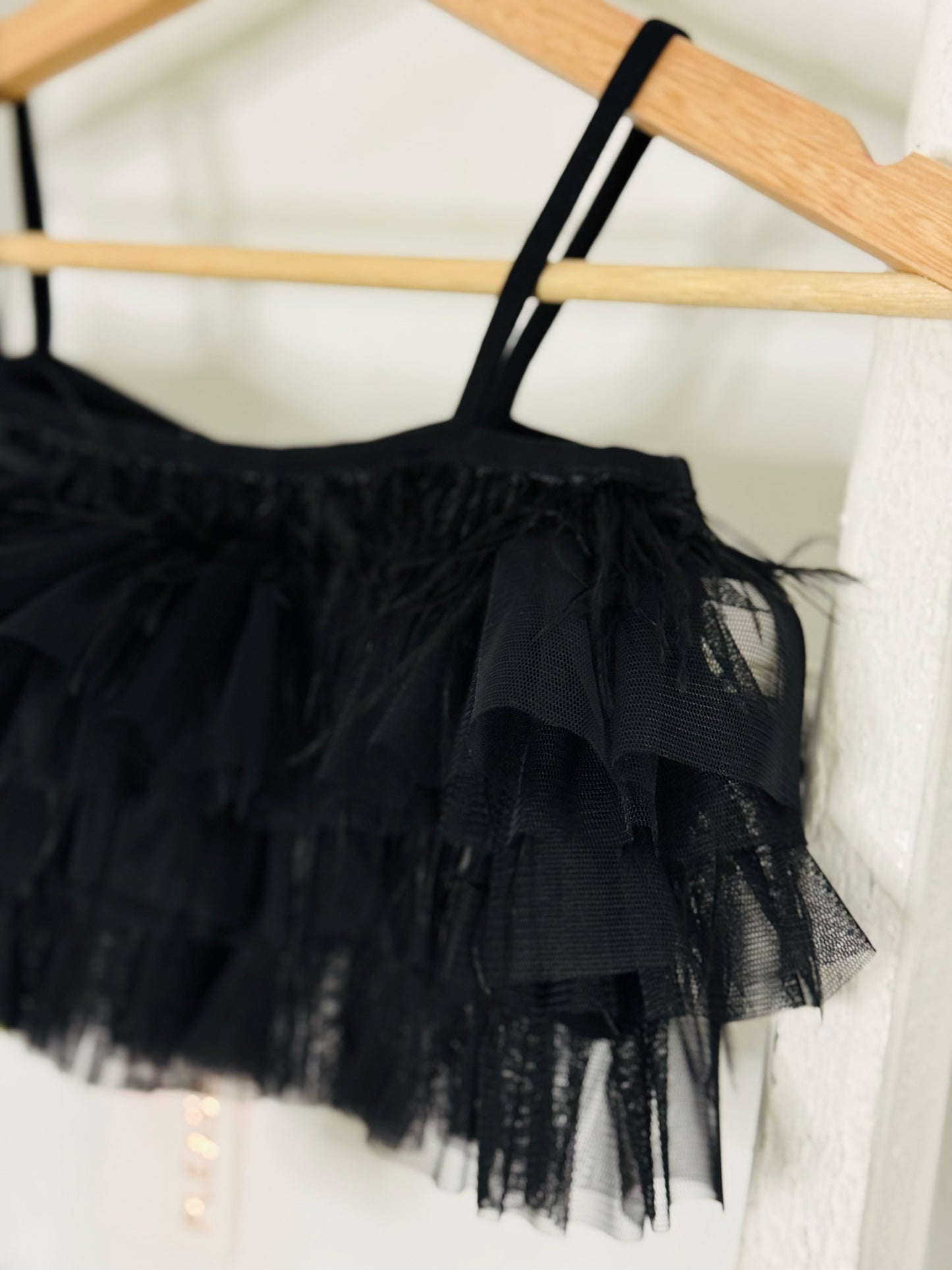 Black Feather Top