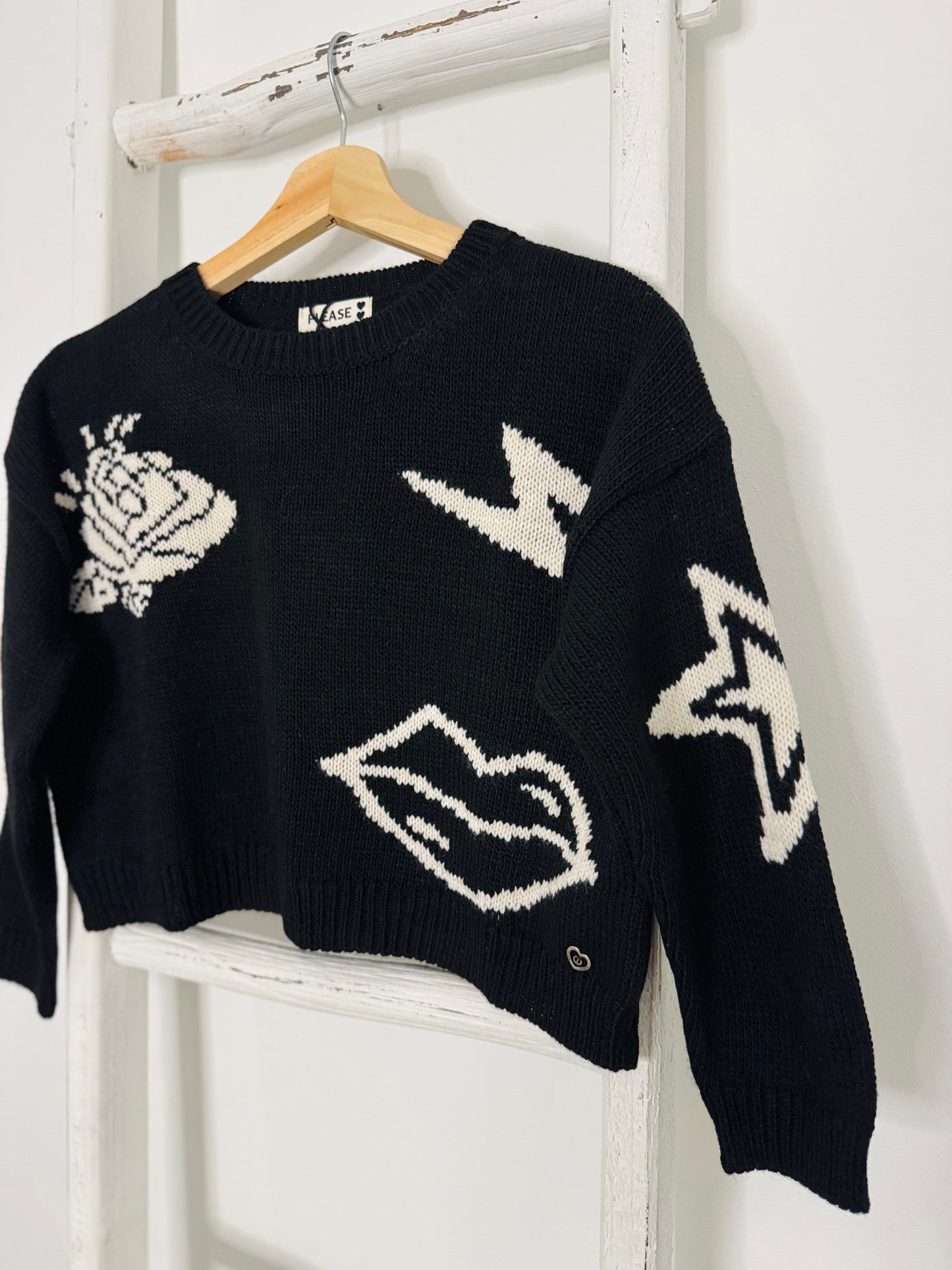 “Emoji” Black Sweater