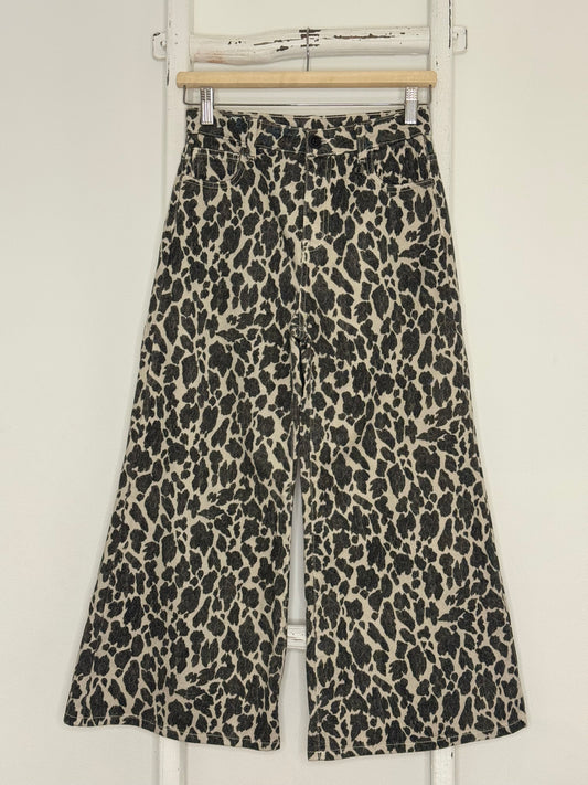 Wide Leg Leopard Pants