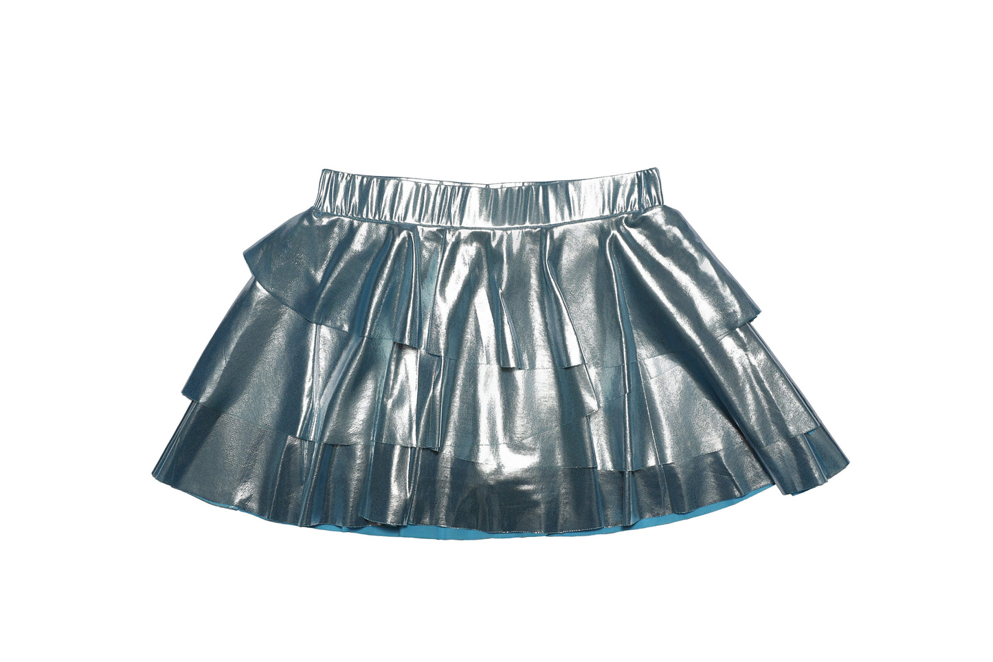 Blue Metallic Skirt