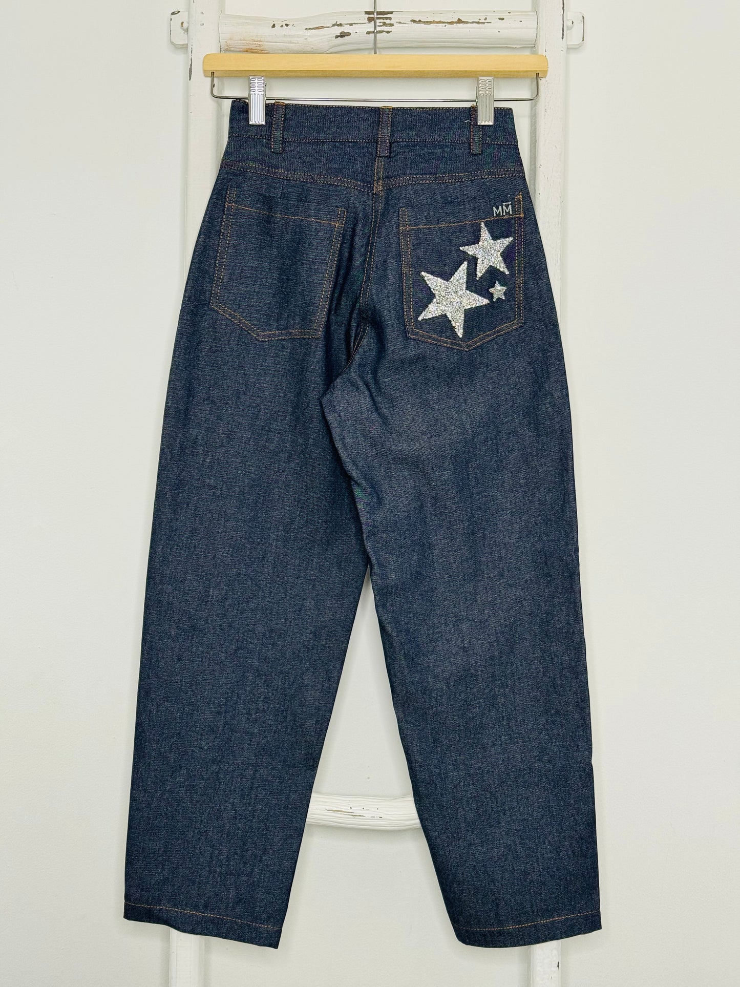 Star Patched Barrel Pants