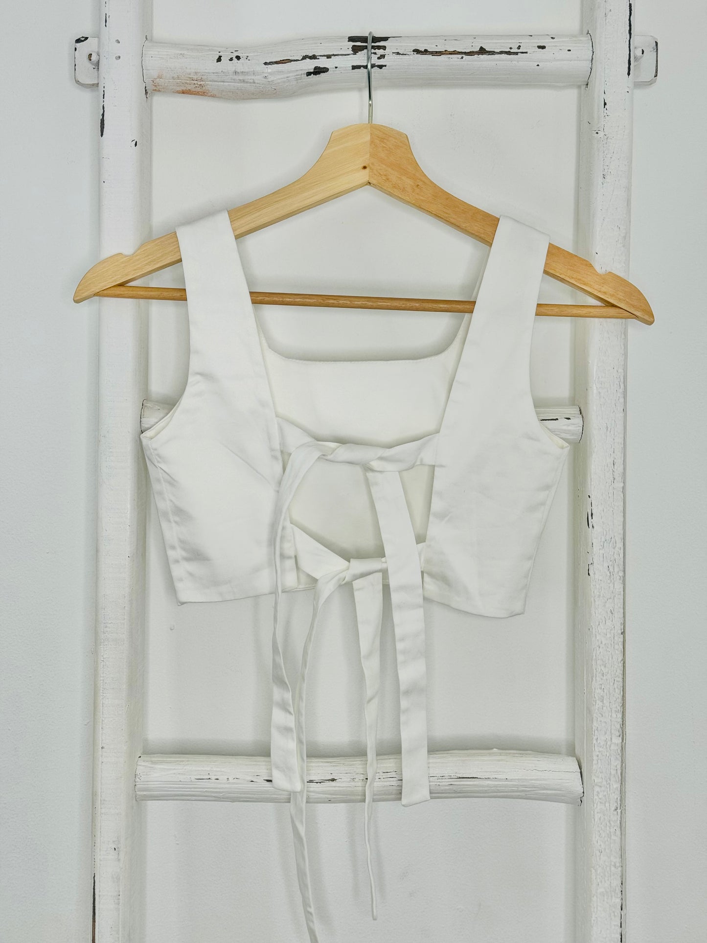 Gise Open Back White Top
