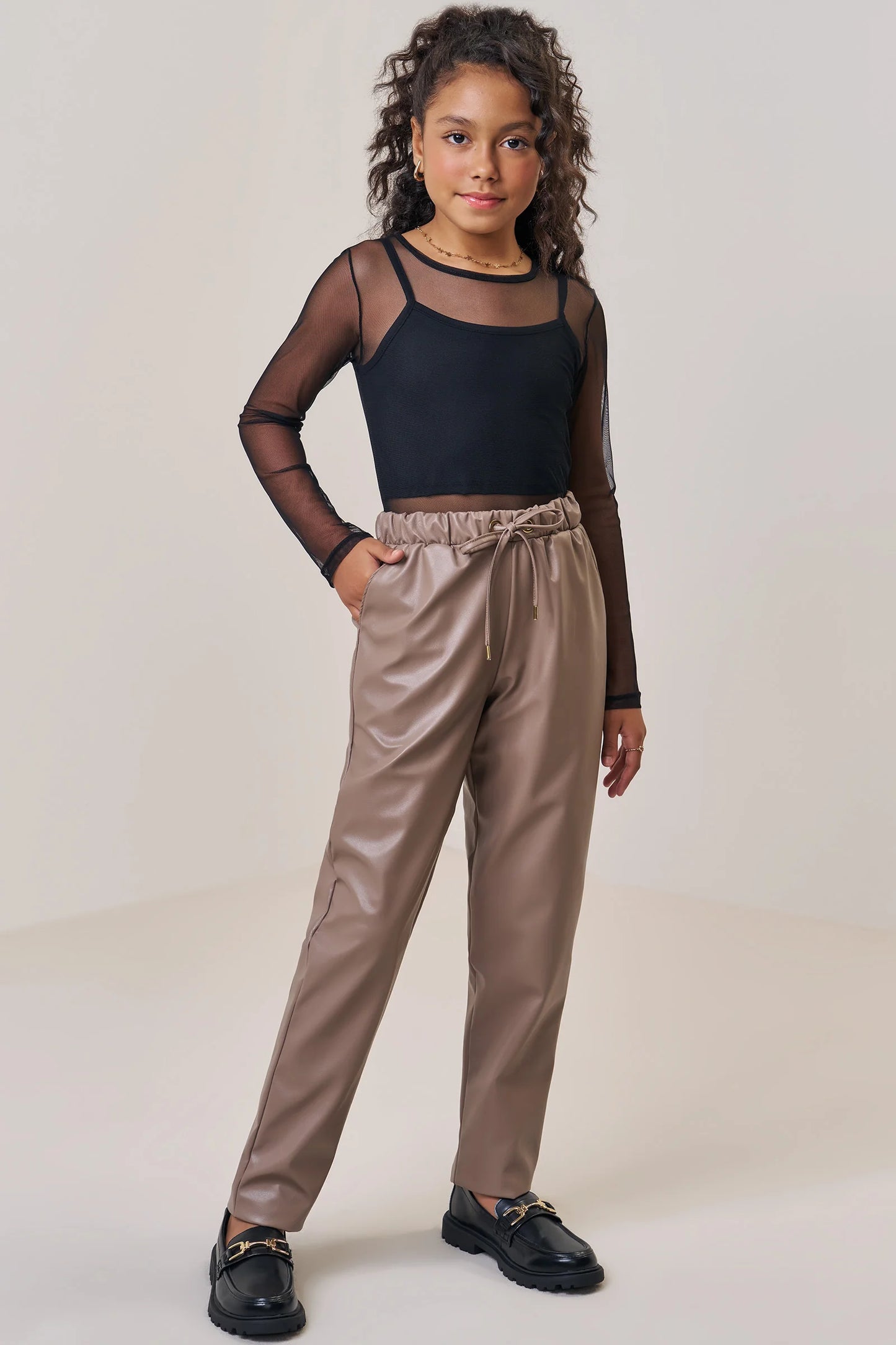 Long Sleeve Meshed Top