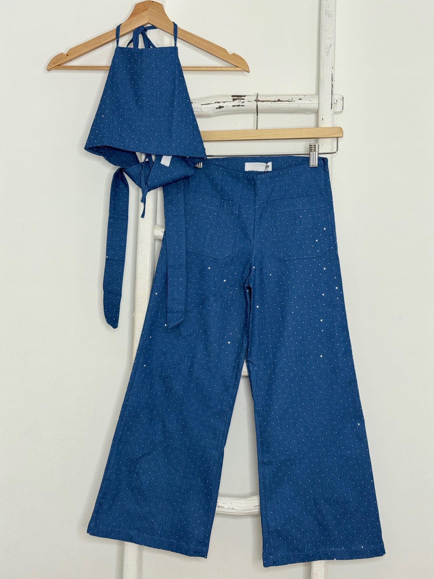 Giulia Rhinestones Jean Set