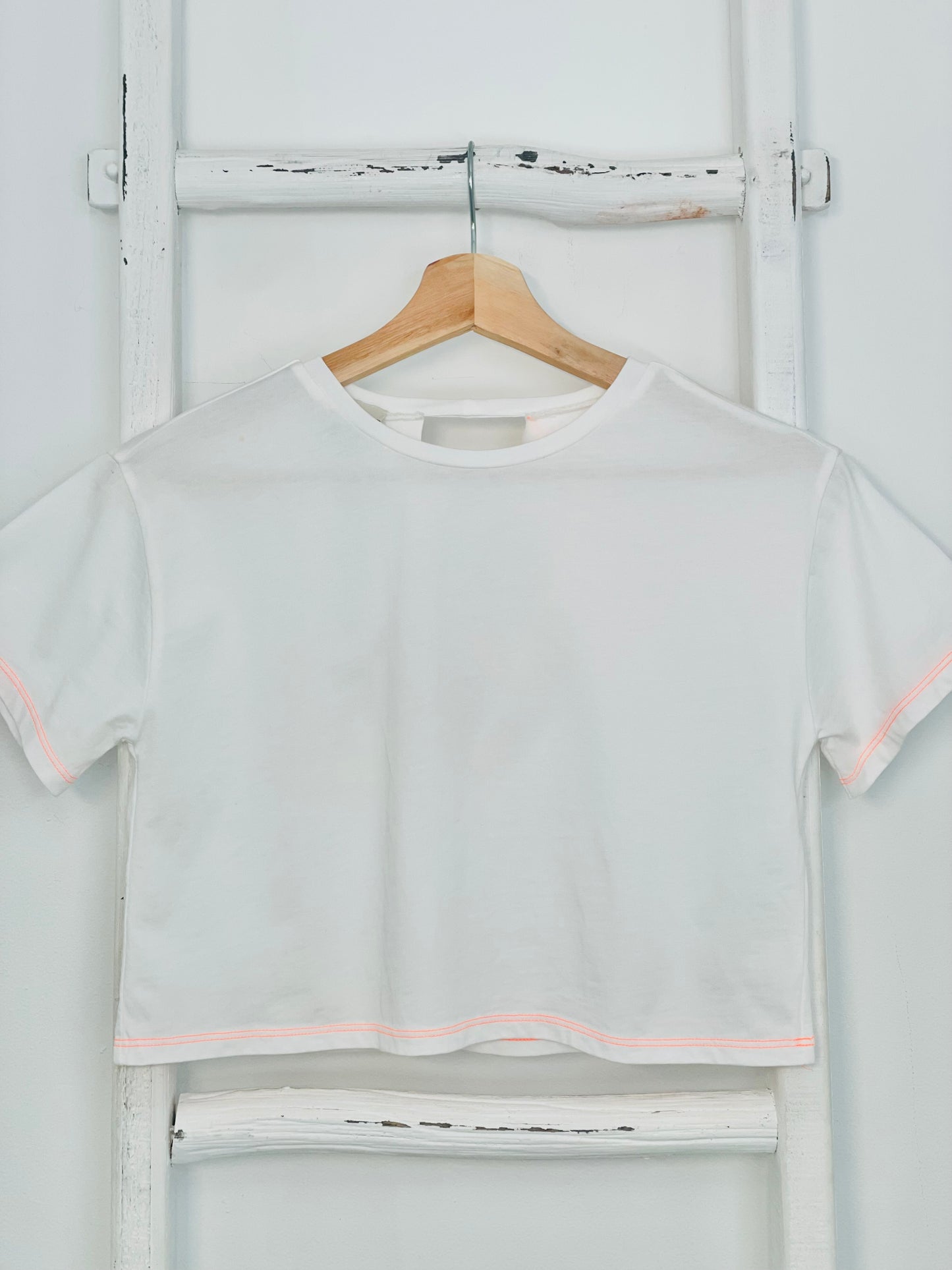 White Opened Back Tshirt