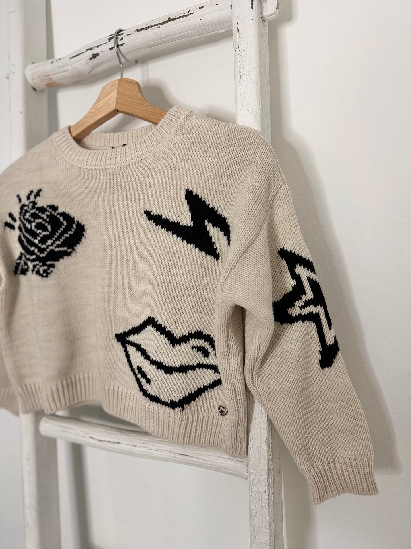 “Emoji” Beige Sweater