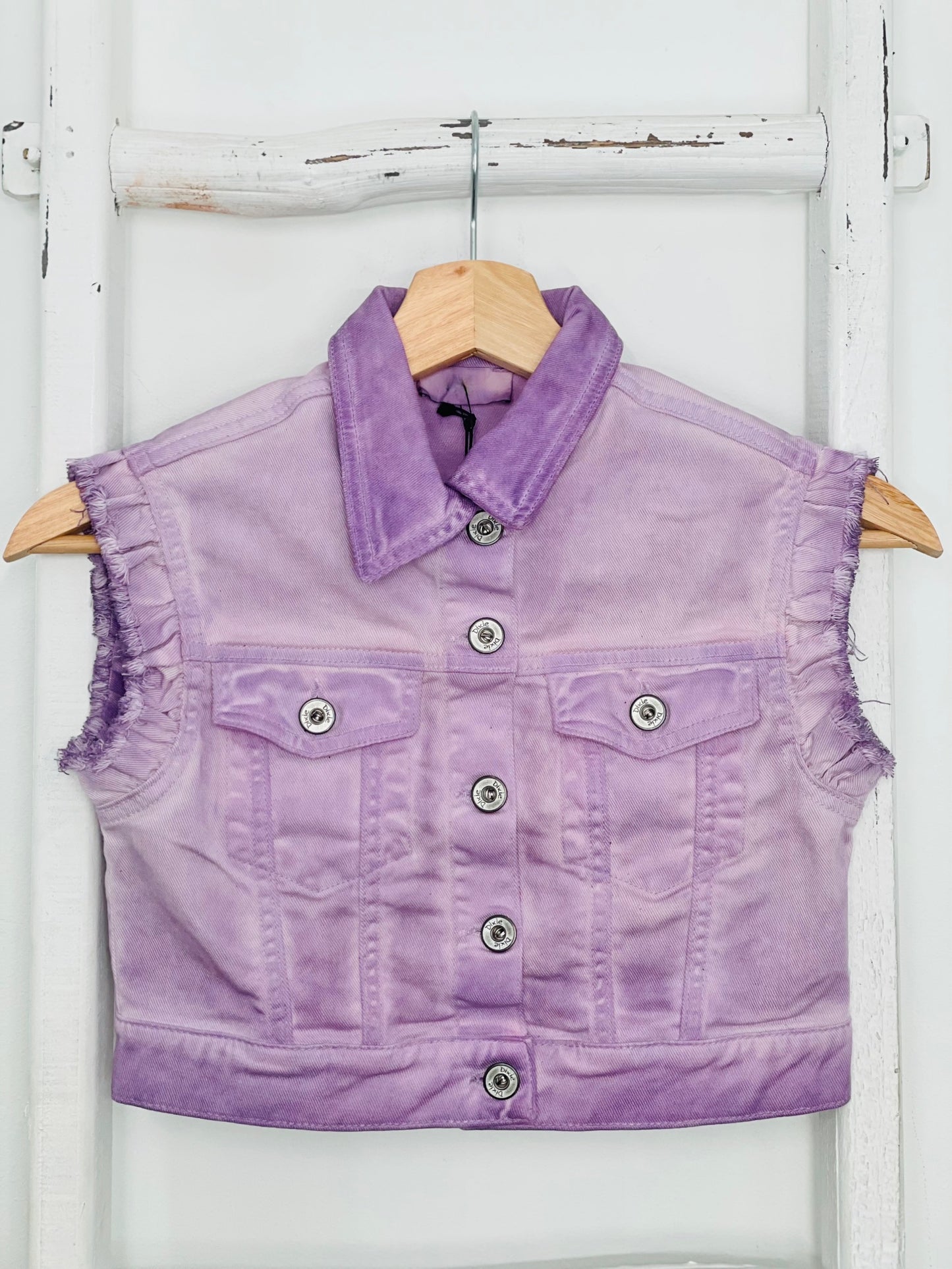 Lilac Denim Vest