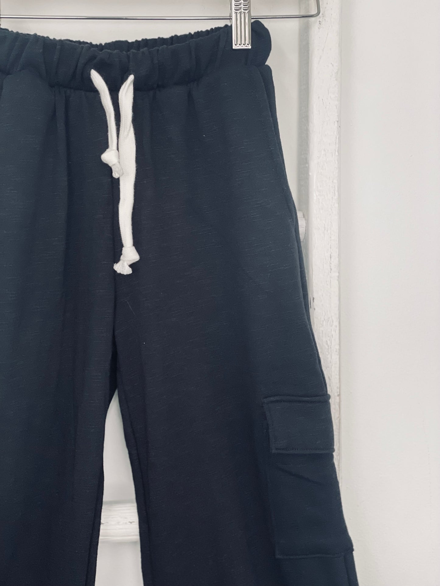 Black Sporty Cargo Pant