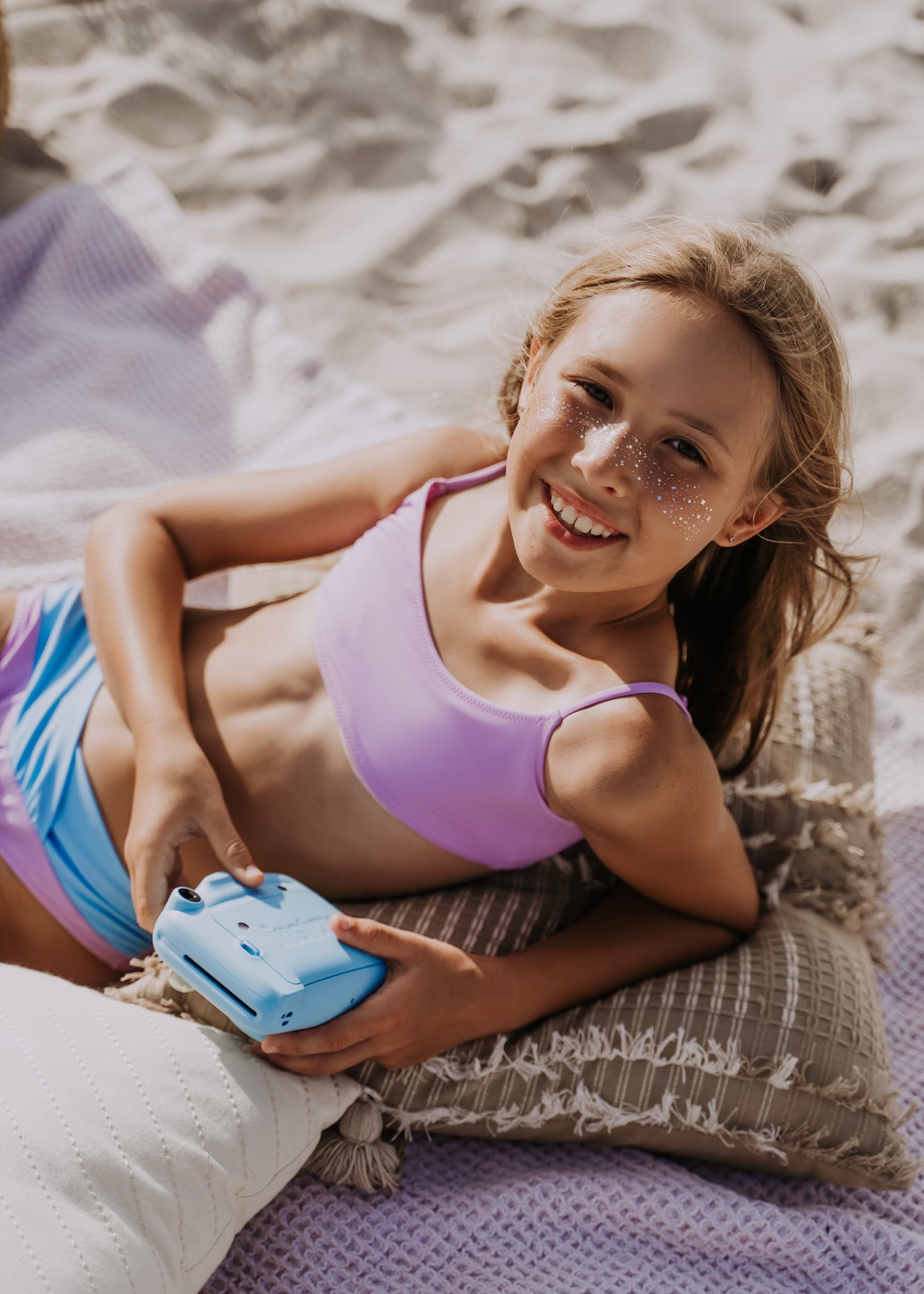 Amelie Lilac top & Blue bottom Bikini