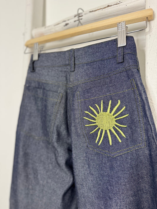 Sun Patched Barrel Pants