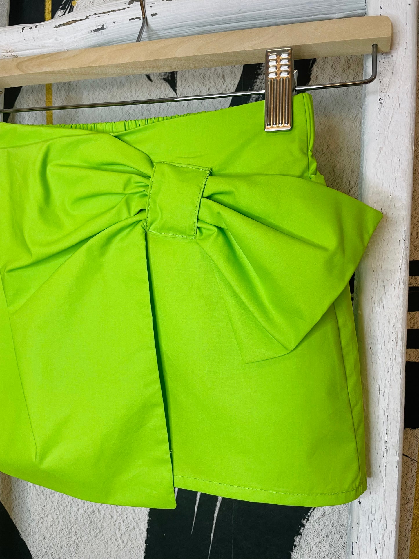 Neon Green Bow Skort