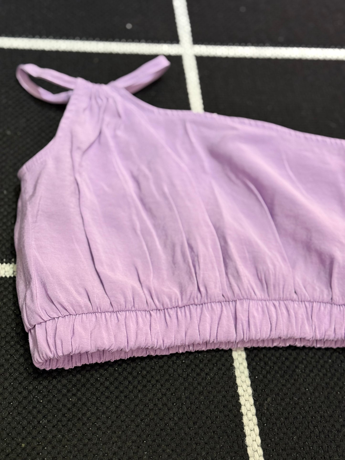 Purple One Shoulder Crop top