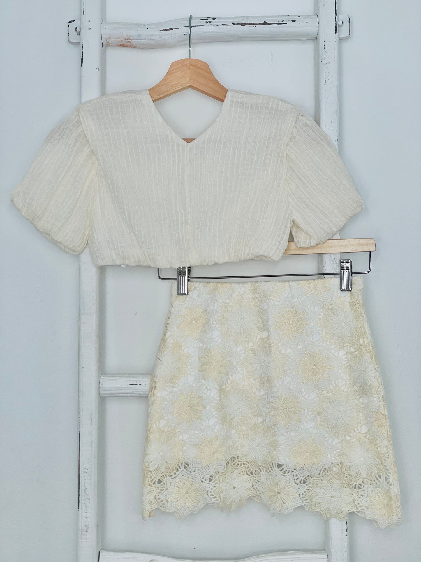 Knitted White Skirt